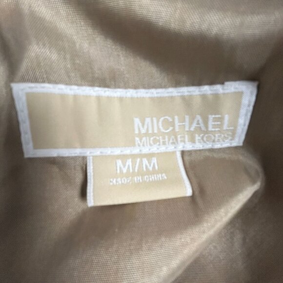 Michael Kors Womens Floral Print Linen Blazer Jacket Medium Black Button Front - Picture 3 of 9